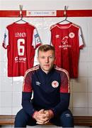 21 November 2022; Jamie Lennon poses for a portrait after he signed a new multi-year contract for St Patrick's Athletic at Richmond Park in Dublin. Photo by Piaras Ó Mídheach/Sportsfile