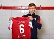 21 November 2022; Jamie Lennon poses for a portrait after he signed a new multi-year contract for St Patrick's Athletic at Richmond Park in Dublin. Photo by Piaras Ó Mídheach/Sportsfile