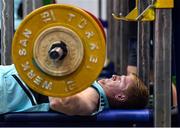 21 November 2022; Tommy O'Brien during a Leinster Rugby gym session at Leinster HQ in Dublin. Photo by Harry Murphy/Sportsfile