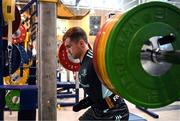 21 November 2022; Luke McGrath during a Leinster Rugby gym session at Leinster HQ in Dublin. Photo by Harry Murphy/Sportsfile