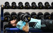 21 November 2022; Robbie Henshaw during a Leinster Rugby gym session at Leinster HQ in Dublin. Photo by Harry Murphy/Sportsfile