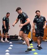 21 November 2022; Brian Deeny, centre, during a Leinster Rugby gym session at Leinster HQ in Dublin. Photo by Harry Murphy/Sportsfile