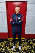 21 November 2022; Jamie Lennon poses for a portrait after he signed a new multi-year contract for St Patrick's Athletic at Richmond Park in Dublin. Photo by Piaras Ó Mídheach/Sportsfile