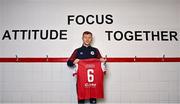 21 November 2022; Jamie Lennon poses for a portrait after he signed a new multi-year contract for St Patrick's Athletic at Richmond Park in Dublin. Photo by Piaras Ó Mídheach/Sportsfile