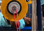 21 November 2022; Temi Lasisi during a Leinster Rugby gym session at Leinster HQ in Dublin. Photo by Harry Murphy/Sportsfile