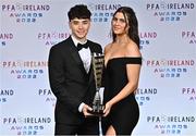 19 November 2022; Phoenix Patterson of Waterford and Alicia Pearce during the PFA Ireland Awards 2022 at the Marker Hotel in Dublin. Photo by Sam Barnes/Sportsfile