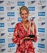 23 November 2022; Catherina McKiernan with her Hall of Fame award during the 123.ie National Athletics Awards at the Crowne Plaza Hotel in Santry, Dublin. A full list of winners from the event can be found at AthleticsIreland.ie. Photo by David Fitzgerald/Sportsfile