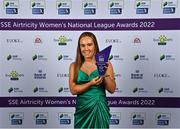 24 November 2022; Muireann Devaney of Athlone Town with her SSE Airtricity Team of the Year Award during the 2022 SSE Airtricity Women's National League Awards at the Gibson Hotel in Dublin. Photo by Piaras Ó Mídheach/Sportsfile