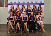 24 November 2022; SSE Airtricity Team of The Year, back row, from left, Ellen Molloy of Wexford Youths, Ciara Rossiter of Wexford Youths, Emma Doherty of Sligo Rovers, Emily Corbet of Athlone Town, Muireann Devaney of Athlone Town and Áine O'Gorman of Peamount United. Front row, Jessie Stapleton of Shelbourne, Rachael Kelly of Bohemians, Shauna Fox of Shelbourne, Jessica Gargan of Shelbourne and Jessica Hennessy of Athlone Town during the 2022 SSE Airtricity Women's National League Awards at the Gibson Hotel in Dublin. Photo by Piaras Ó Mídheach/Sportsfile