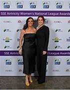 24 November 2022; Shelbourne players Noelle Murray, left, and Rachel Graham upon arrival at the 2022 SSE Airtricity Women's National League Awards at the Gibson Hotel in Dublin. Photo by Piaras Ó Mídheach/Sportsfile
