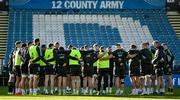 25 November 2022; Leinster players huddle during the Leinster Rugby captain's run at the RDS Arena in Dublin. Photo by Harry Murphy/Sportsfile