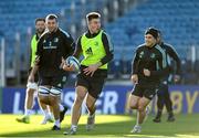 25 November 2022; Lee Barron, centre, during the Leinster Rugby captain's run at the RDS Arena in Dublin. Photo by Harry Murphy/Sportsfile