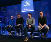 26 November 2022; Joe Schmidt, Shane Horgan, Nathan Hines and Jonathan Sexton during a Heineken Cup winning teams of 2011 & 2012 lunch at the United Rugby Championship match between Leinster and Glasgow Warriors at RDS Arena in Dublin. Photo by Harry Murphy/Sportsfile
