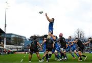 26 November 2022; Ross Molony of Leinster takes possession in a lineout during the United Rugby Championship match between Leinster and Glasgow Warriors at RDS Arena in Dublin. Photo by Harry Murphy/Sportsfile