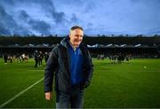 26 November 2022; Joe Schmidt, former head coach of the 2011 and 2012 Heineken Cup winning Leinster squad, at half-time of the United Rugby Championship match between Leinster and Glasgow Warriors at RDS Arena in Dublin. Photo by Harry Murphy/Sportsfile