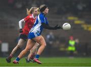 26 November 2022; Maeve Ryan of Ballymacarbry in action against Kilkerrin Clonberne during the CurrentAccount.ie LGFA All-Ireland Senior Club Championship Semi-Final match between Ballymacarbry, Waterford, and Kilkerrin Clonberne, Galway, at Fraher Field in Dungarvan, Waterford. Photo by Matt Browne/Sportsfile