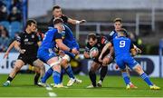 26 November 2022; Fraser Brown of Glasgow Warriors in action against Joe McCarthy, left, and Luke McGrath of Leinster during the United Rugby Championship match between Leinster and Glasgow Warriors at RDS Arena in Dublin. Photo by Tyler Miller/Sportsfile