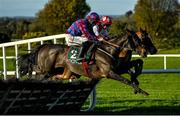 27 November 2022; Jungle Prose, near, with Jack Kennedy up, jumps the last on their way to winning the Bar One Racing Price Boosts Everyday Handicap Hurdle, from eventual second place Lord Erskine, with Michael O'Sullivan up, at Navan Racecourse in Meath. Photo by Seb Daly/Sportsfile