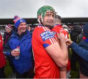 27 November 2022; David Burke of St. Thomas celebrates afterr winning the Galway County Senior Hurling Championship Final Replay match between St Thomas and Loughrea at Pearse Stadium in Galway. Photo by Ray Ryan/Sportsfile