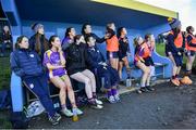 27 November 2022; Derrygonnelly Harps subs react during the CurrentAccount.ie LGFA All-Ireland Intermediate Club Championship Semi-Final match between Mullinahone, Tipperary, and Derrygonnelly, Fermanagh, at John Locke Park in Callan, Kilkenny. Photo by David Fitzgerald/Sportsfile