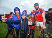 27 November 2022; Conor Cooney, captain of St. Thomas, celebrates with young fans after winning the Galway County Senior Hurling Championship Final Replay match between St Thomas and Loughrea at Pearse Stadium in Galway. Photo by Ray Ryan/Sportsfile