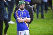 27 November 2022; Ian Hanrahan, captain of Loughrea looks dejected after the Galway County Senior Hurling Championship Final Replay match between St Thomas and Loughrea at Pearse Stadium in Galway. Photo by Ray Ryan/Sportsfile