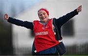 27 November 2022; Mullinahone manager Mary O'Shea celebrates after the CurrentAccount.ie LGFA All-Ireland Intermediate Club Championship Semi-Final match between Mullinahone, Tipperary, and Derrygonnelly, Fermanagh, at John Locke Park in Callan, Kilkenny. Photo by David Fitzgerald/Sportsfile