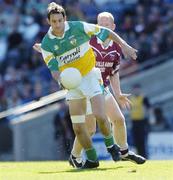 23 May 2004; Roy Malone, Offaly, is tackled by Donal O'Donoghue, Westmeath. Bank of Ireland Leinster Senior Football Championship, Offaly v Westmeath, Croke Park, Dublin. Picture credit;  Matt Browne / SPORTSFILE