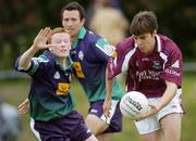 30 May 2004; Mathew Clancy, Galway, in action against Charlie Harrison, London. Bank of Ireland Connacht Senior Football Championship, London v Galway, Emerald Gaelic Grounds, Ruislip, London. Picture credit; Brian Lawless / SPORTSFILE