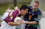30 May 2004; Noel Meehan, Galway, in action against Aidan McLarnon, London. Bank of Ireland Connacht Senior Football Championship, London v Galway, Emerald Gaelic Grounds, Ruislip, London. Picture credit; Brian Lawless / SPORTSFILE