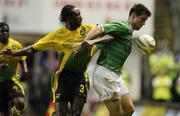 2 June 2004; Alan Lee, Republic of Ireland, in action against Damien Stewart, Jamaica. Unity Cup, Republic of Ireland v Jamaica, The Valley, London, England. Picture credit; Pat Murphy / SPORTSFILE