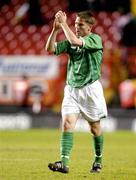 2 June 2004; Matt Holland, Republic of Ireland, applauds the crowd after victory over Jamaica. Unity Cup, Republic of Ireland v Jamaica, The Valley, London, England. Picture credit; Pat Murphy / SPORTSFILE