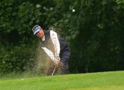 4 June 2004; Pete Oakley, USA, plays from a bunker onto the second green during the first round of the AIB Irish Seniors Open. Adare Manor Hotel Golf and Country Club, Adare, Co. Limerick. Picture credit; Kieran Clancy / SPORTSFILE