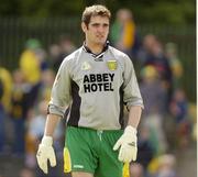 30 May 2004; Paul Durcan, Donegal goalkeeper. Bank of Ireland Ulster Senior Football Championship, Donegal v Antrim, McCool Park, Ballybofey, Co. Donegal. Picture credit; Damien Eagers / SPORTSFILE