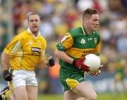 30 May 2004; Brendan Boyle, Donegal, in action against Joseph Quinn, Antrim. Bank of Ireland Ulster Senior Football Championship, Donegal v Antrim, McCool Park, Ballybofey, Co. Donegal. Picture credit; Damien Eagers / SPORTSFILE