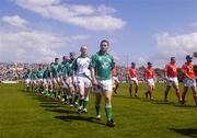 30 May 2004; Limerick captain TJ Ryan leads his team on the pre-match parade. Guinness Munster Senior Hurling Championship Semi-Final, Limerick v Cork, Gaelic Grounds, Limerick. Picture credit; Ray McManus / SPORTSFILE