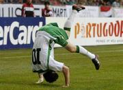 5 June 2004; Robbie Keane, Republic of Ireland, celebrates after scoring his sides first goal. International Friendly, Holland v Republic of Ireland, Amsterdam Arena, Amsterdam, Holland. Picture credit; David Maher / SPORTSFILE
