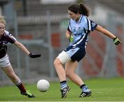 14 August 2013; Leah Mullins, Dublin, shoots to score her side's first goal. All-Ireland Ladies Minor A Championship Final Replay, Dublin v Galway, Cusack Park, Mullingar, Co. Westmeath. Picture credit: Brian Lawless / SPORTSFILE