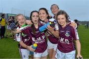 14 August 2013; Galway players celebrate after the match. All-Ireland Ladies Minor A Championship Final Replay, Dublin v Galway, Cusack Park, Mullingar, Co. Westmeath. Picture credit: Brian Lawless / SPORTSFILE