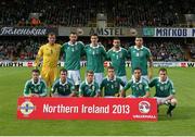 14 August 2013; The Northern Ireland team. 2014 FIFA World Cup Qualifier Group F Refixture, Northern Ireland v Russia, Windsor Park, Belfast, Co. Antrim. Picture credit: Liam McBurney / SPORTSFILE