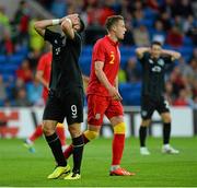 14 August 2013; Shane Long, Republic of Ireland, reacts after his shot went wide during the first half. International Friendly, Wales v Republic of Ireland, Cardiff City Stadium, Cardiff, Wales. Picture credit: David Maher / SPORTSFILE