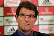 14 August 2013; Russia manager Fabio Capello during a post match press conference. 2014 FIFA World Cup Qualifier Group F Refixture, Northern Ireland v Russia, Windsor Park, Belfast, Co. Antrim. Picture credit: Liam McBurney / SPORTSFILE