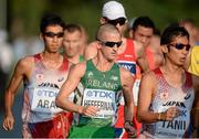 14 August 2013; Ireland's Robert Heffernan during the men's 50k walk event, where he won gold in a time of 3:37.56. IAAF World Athletics Championships - Day 5. Luzhniki Stadium, Moscow, Russia. Picture credit: Stephen McCarthy / SPORTSFILE
