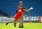 17 August 2013; Maria Walsh, Cork, in action against Denise Gaule, Kilkenny. Liberty Insurance All-Ireland Senior Camogie Championship, Semi-Final, Cork v Kilkenny, Semple Stadium, Thurles, Co. Tipperary. Photo by Sportsfile