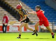 17 August 2013; Denise Gaule, Kilkenny, in action against Maria Walsh, Cork. Liberty Insurance All-Ireland Senior Camogie Championship, Semi-Final, Cork v Kilkenny, Semple Stadium, Thurles, Co. Tipperary. Photo by Sportsfile