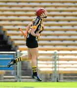 17 August 2013; Katie Power, Kilkenny, celebrates after scoring her side's first goal. Liberty Insurance All-Ireland Senior Camogie Championship, Semi-Final, Cork v Kilkenny, Semple Stadium, Thurles, Co. Tipperary. Photo by Sportsfile