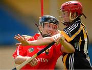 17 August 2013; Maria Walsh, Cork, in action against Denise Gaule, Kilkenny. Liberty Insurance All-Ireland Senior Camogie Championship, Semi-Final, Cork v Kilkenny, Semple Stadium, Thurles, Co. Tipperary. Photo by Sportsfile