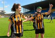 17 August 2013; Claire Phelan, left, and Edwina Keane, Kilkenny, celebrate after the game. Liberty Insurance All-Ireland Senior Camogie Championship, Semi-Final, Cork v Kilkenny, Semple Stadium, Thurles, Co. Tipperary. Photo by Sportsfile
