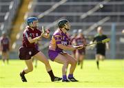 17 August 2013; Ursula Jacob, Wexford, in action against Therese Manton, Galway. Liberty Insurance All-Ireland Senior Camogie Championship, Semi-Final, Wexford v Galway, Semple Stadium, Thurles, Co. Tipperary. Photo by Sportsfile