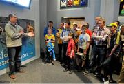 17 August 2013; Clare hurling legend Seán McMahon was the latest to feature on the Bord Gáis Energy Legends Tour Series 2013 when he gave a unique tour of the Croke Park stadium and facilities this week. Other greats of the game still to feature this summer on the Bord Gáis Energy Legends Tour Series include Steven McDonnell and Pat Gilroy. Full details and dates for the Bord Gáis Energy Legends Tour Series 2013 are available on www.crokepark.ie/events. Former Clare hurler Sean McMahon speaking during the tour. Croke Park, Dublin. Picture credit: Pat Murphy / SPORTSFILE